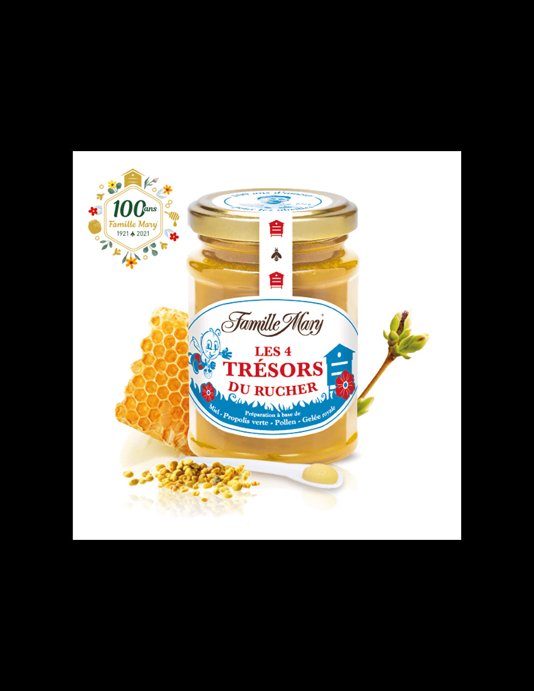 The four treasures of the apiary (honey, green propolis, bee pollen and royal jelly), 230 g - Nutra Best Europe