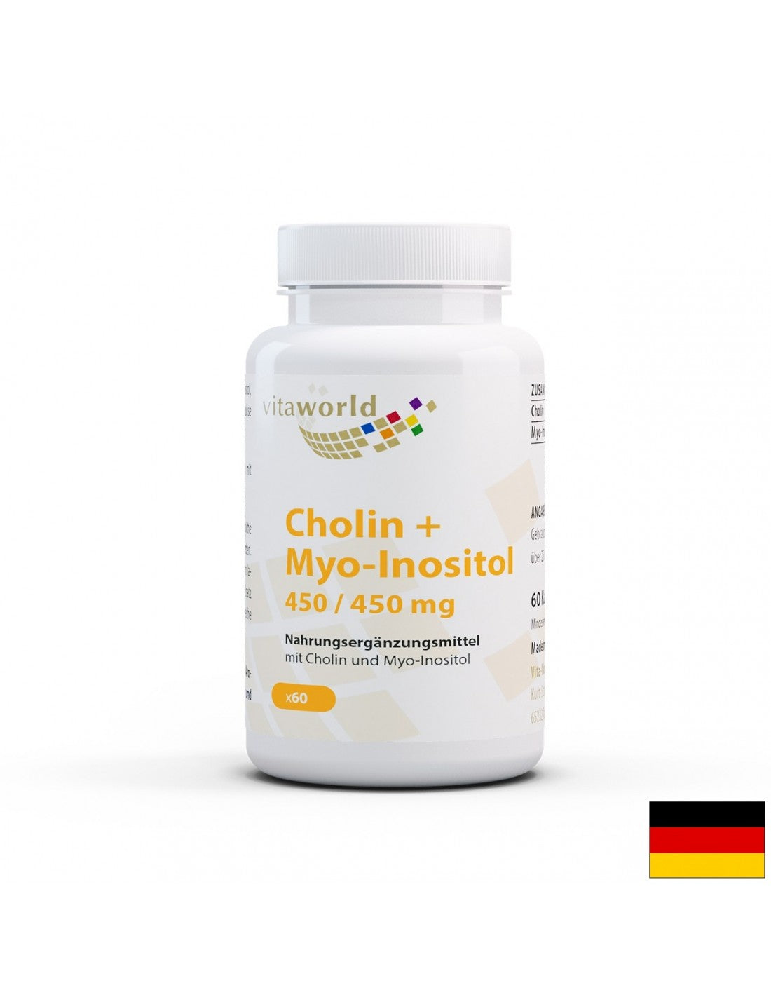 Cholin + Myo-inositol / Cholin + Myo-inositol 450 mg, 60 capsules - Nutra Best Europe