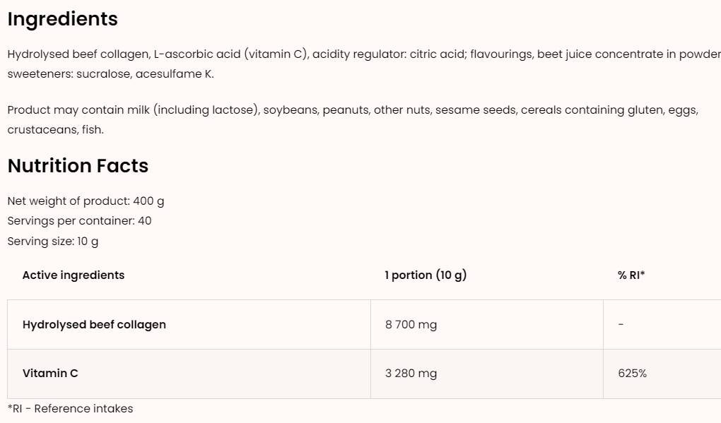 Collagen + Vitamin C Powder | Miami Vibes Limited Edition 400 grams - Nutra Best Europe