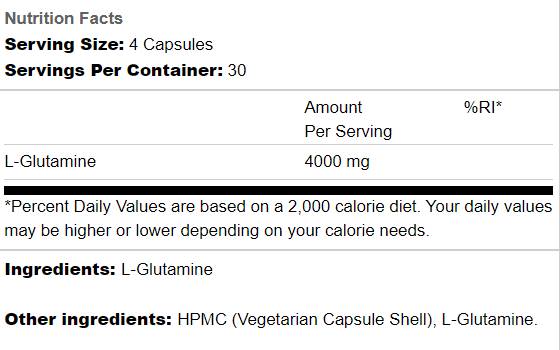 Glutamine 4K - 120 capsules - Nutra Best Europe