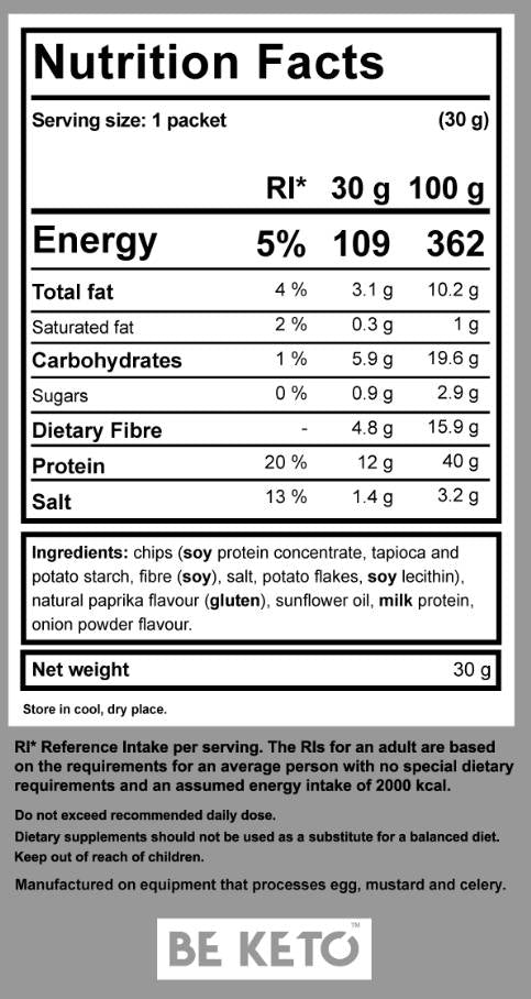 Keto Chips | Fresh Red Paprika - 30 grams - Nutra Best Europe