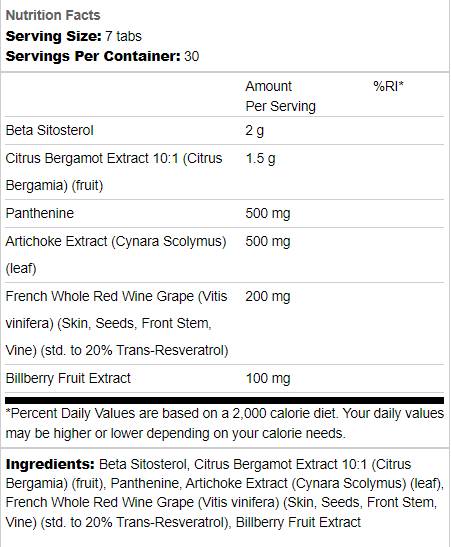 Lipid | with Bergamot & Beta-Sitosterol - 210 Tablets - Nutra Best Europe
