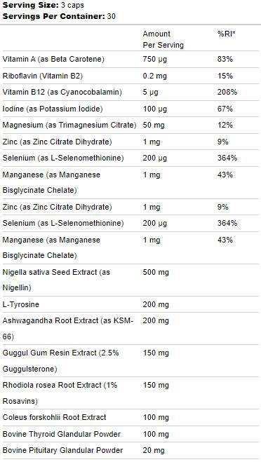 Thyroid Support | with Ashwagandha & Guggul - 90 capsules - Nutra Best Europe