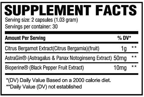 Bergamot 1000 mg | with AstraGin - 60 capsules - Nutra Best Europe