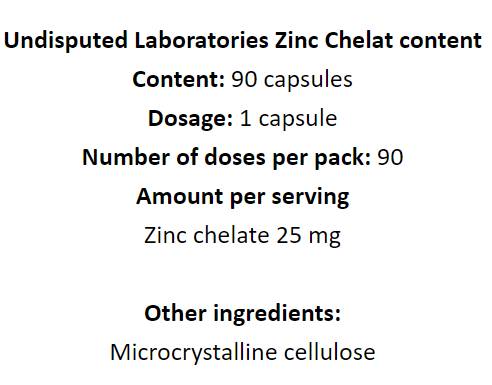 Zinc Chelate 25 mg - 90 capsules - Nutra Best Europe