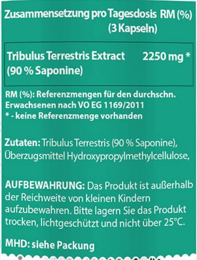 Tribulus Terrestris | 90% Saponins - 90 capsules - Nutra Best Europe