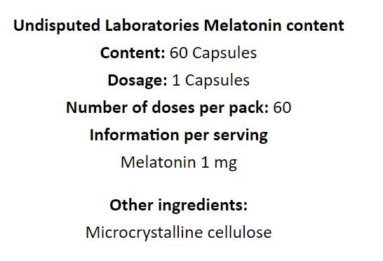 Melatonin 1 mg - 60 capsules - Nutra Best Europe