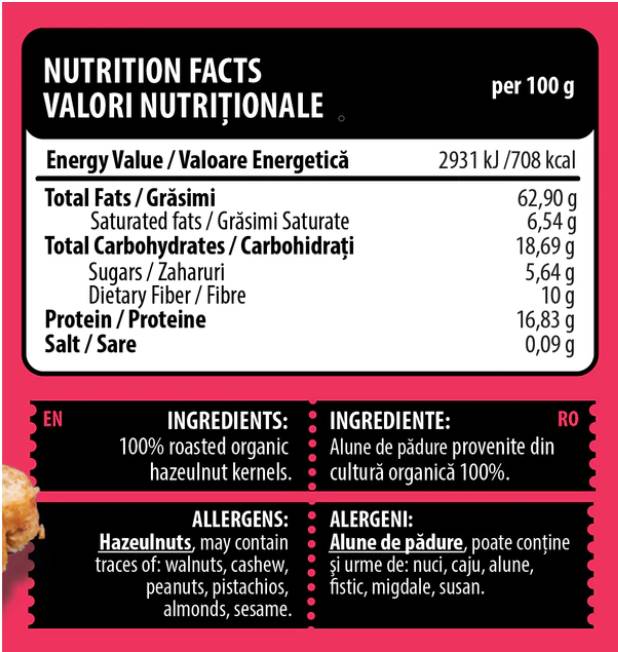 Hazelnut Butter - 250 grams - Nutra Best Europe