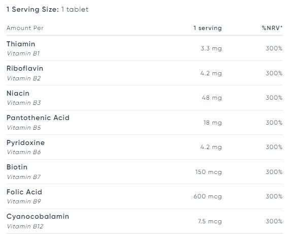 Vitamin B Complex - 120 Tablets - Nutra Best Europe