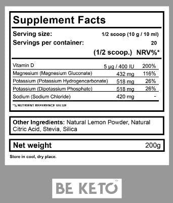 Ketolytes Powder | Keto Electrolytes - 200 grams - Nutra Best Europe