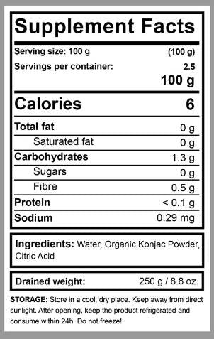 BIO Konjac Fettuccine - 320 grams - Nutra Best Europe