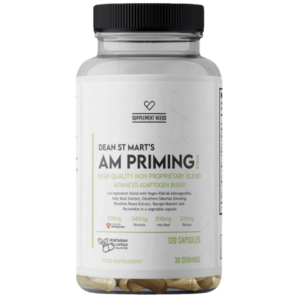 AM Priming Stack | Adaptogen Formula 120 capsules - Nutra Best Europe