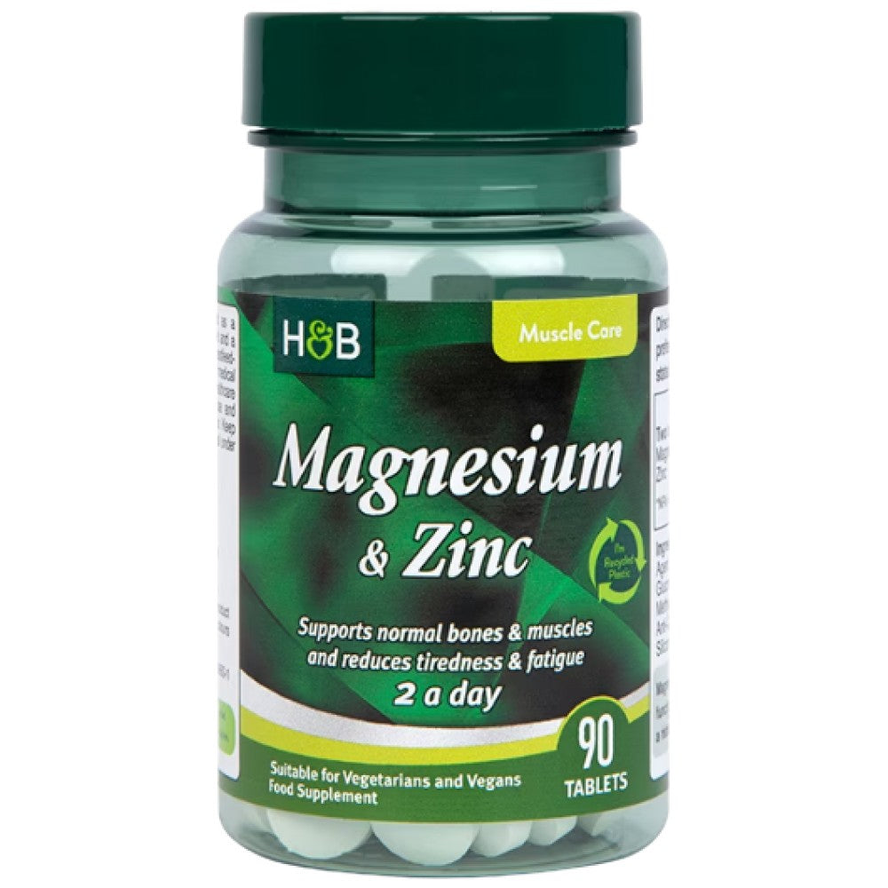 Magnesium & Zinc | 2-A-Day - 90 Tablets - Nutra Best Europe