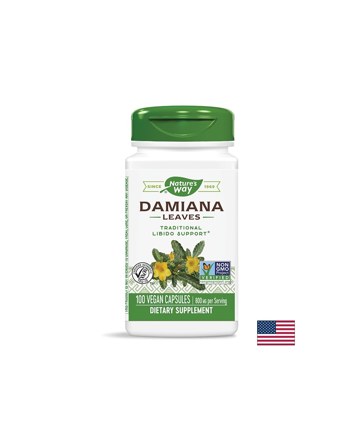Damiana Leaves - 100 capsules - Nutra Best Europe