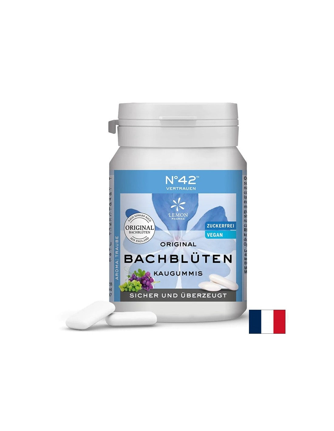 Dr. Bach Flower Essence Chews N°42 - Confidence and Confidence in One's Own Capabilities, 40 Blueberry Flavored Chews - Nutra Best Europe