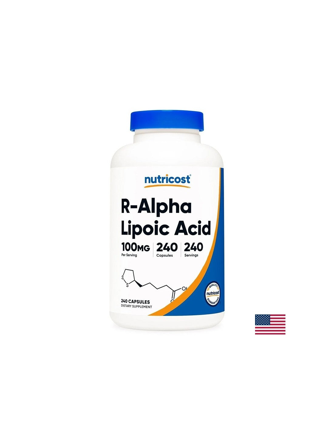 Diabetes and peripheral neuropathy - R-Alpha lipoic acid, 100 mg x 240 capsules - Nutra Best Europe