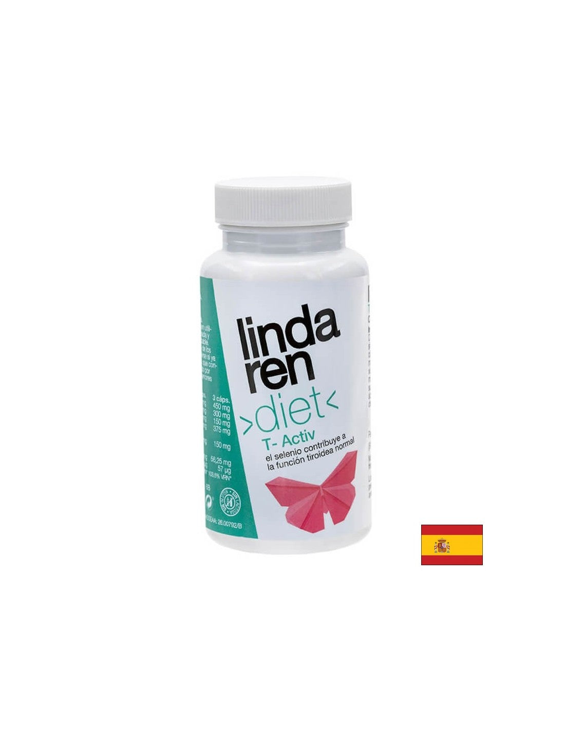 Diet T-Activ Fast Metabolism Formula - Guggul, Cissus, Kelp, Green Tea and Selenium, 90 Capsules - Nutra Best Europe