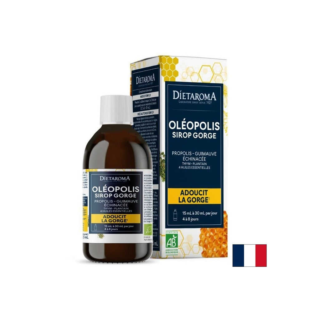 Respiratory system - Oleopolis (herbal syrup with propolis and essential oils), 125 ml - Nutra Best Europe
