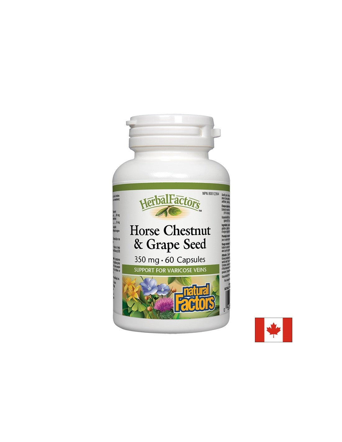 Horse Chestnut & Grape Seed 350 mg - 60 capsules - Nutra Best Europe
