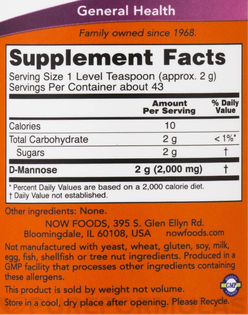 D-Mannose Powder - 85 grams - Nutra Best Europe