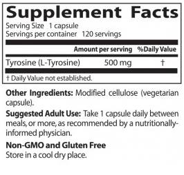 BEST L-Tyrosine 500 mg - 120 capsules - Nutra Best Europe