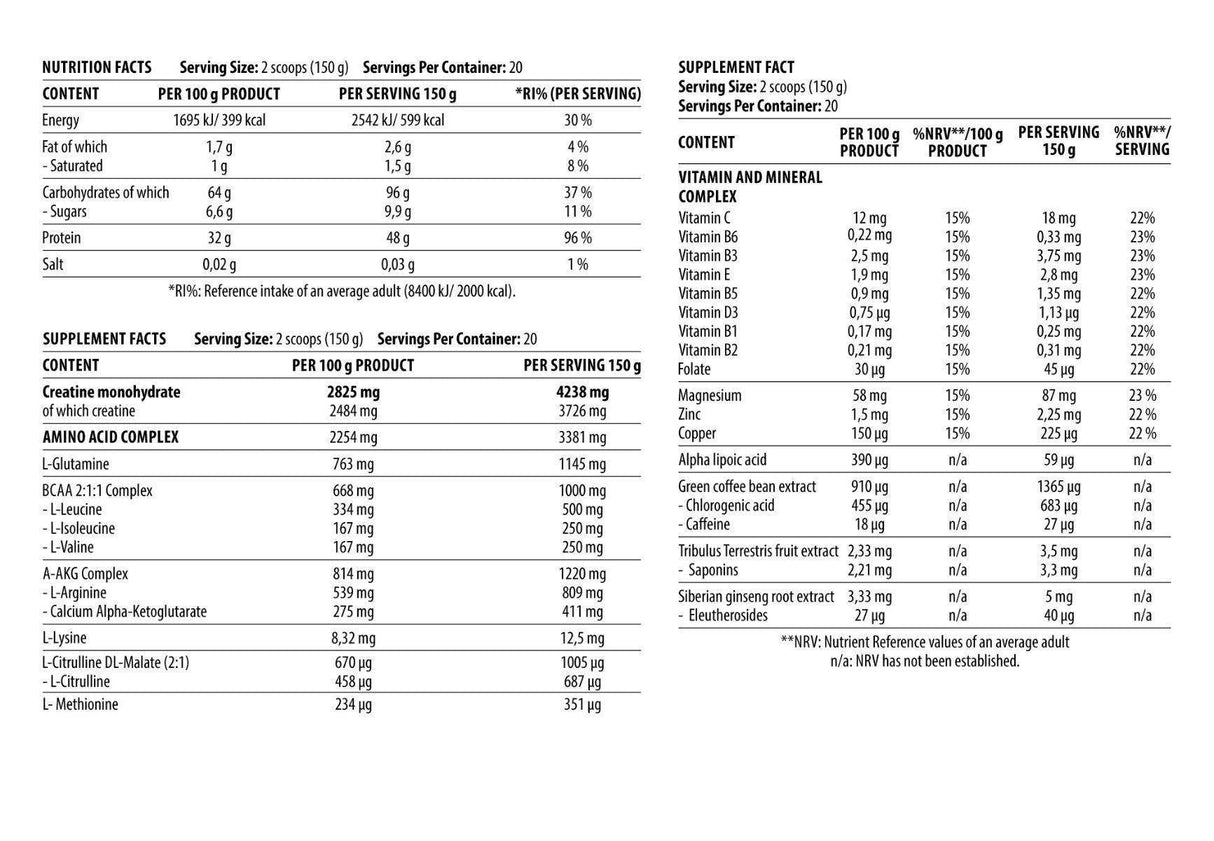 Game Changer Mass - 3000 grams - Nutra Best Europe