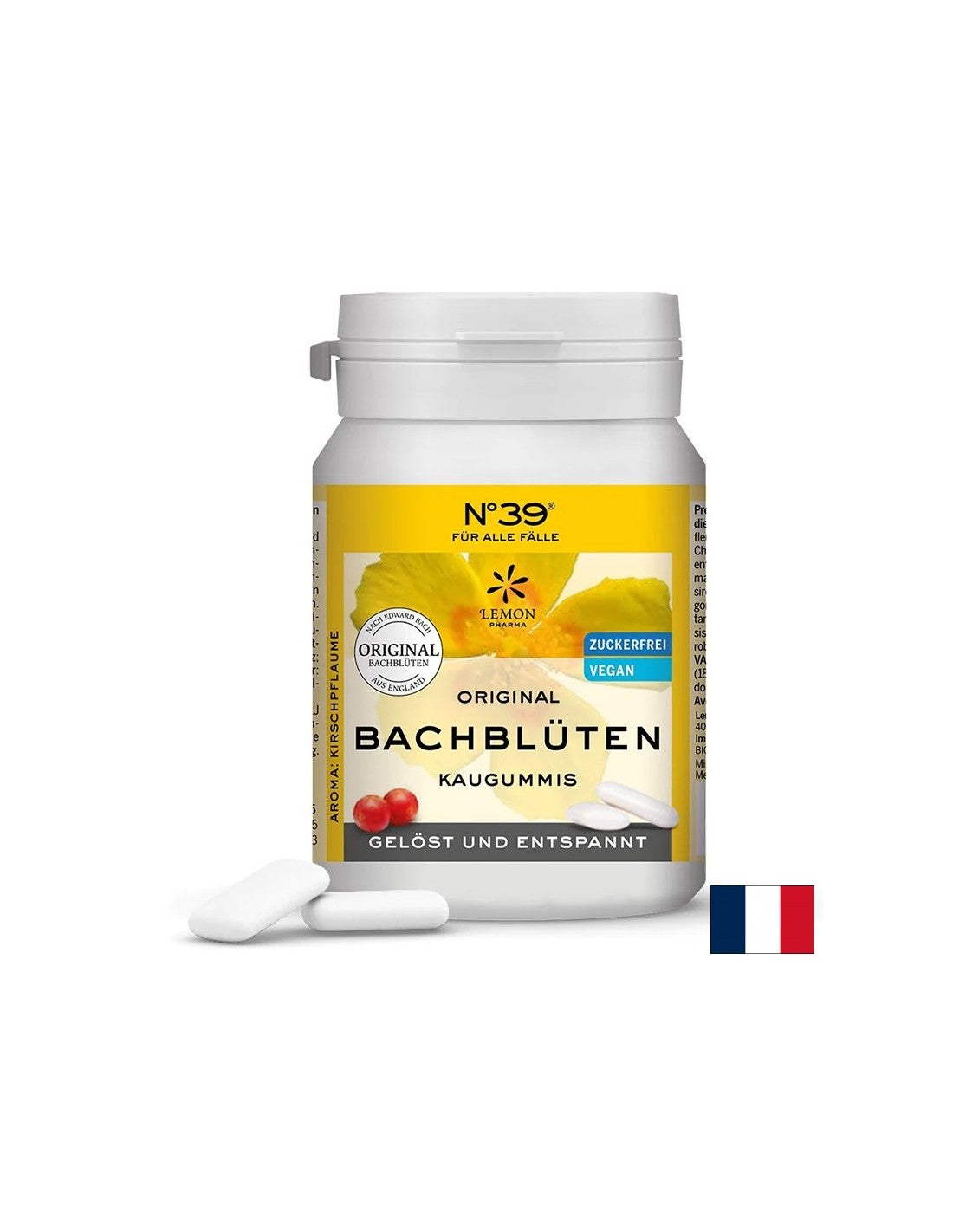 Gums against stress and tension - according to Dr. Bach's method N°39, 40 pieces - Nutra Best Europe