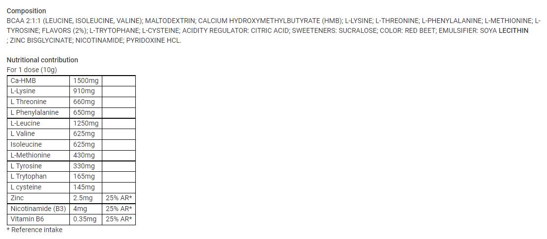 Amino Fast® EAA | Essential Amino Acid Powder - 500 grams - Nutra Best Europe