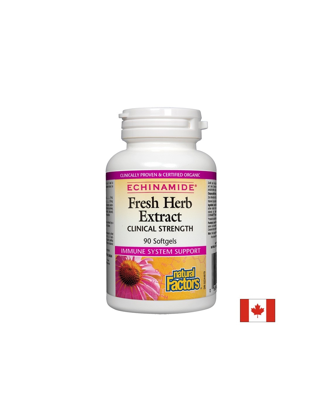 Echinamide Fresh Herb Extract Clinical Strength 250 mg - 90 Gel capsules - Nutra Best Europe