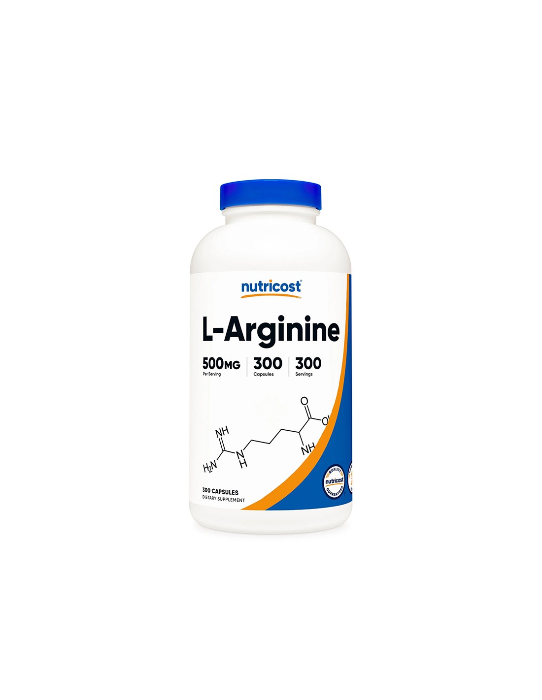 Energy and muscle mass - L-Arginine, 500 mg x 300 capsules - Nutra Best Europe