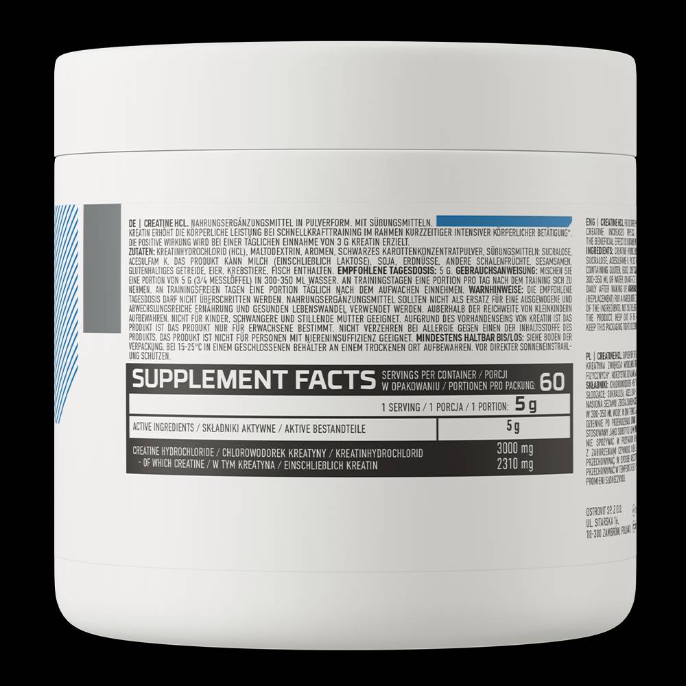 Creatine HCL Powder 300 grams - Nutra Best Europe