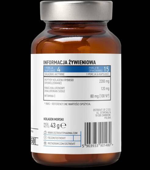 Marine Collagen 550 mg 60 capsules - Nutra Best Europe