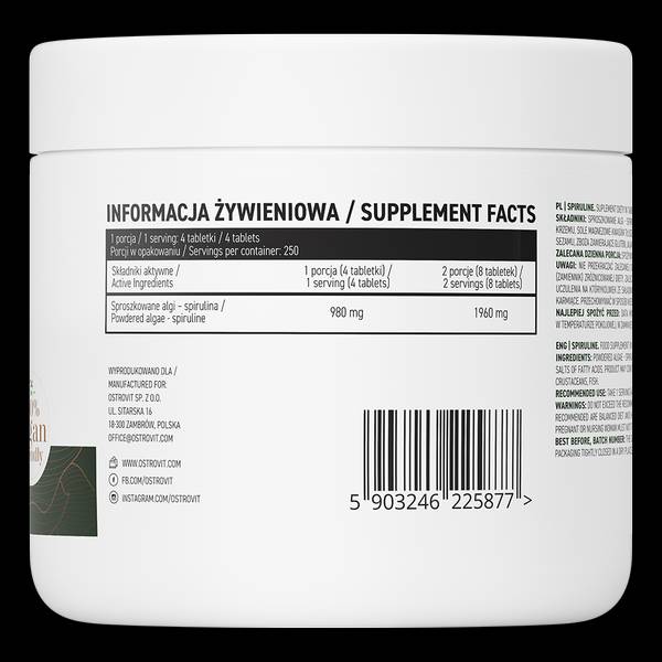 Spiruline - 1000 Tablets - Nutra Best Europe