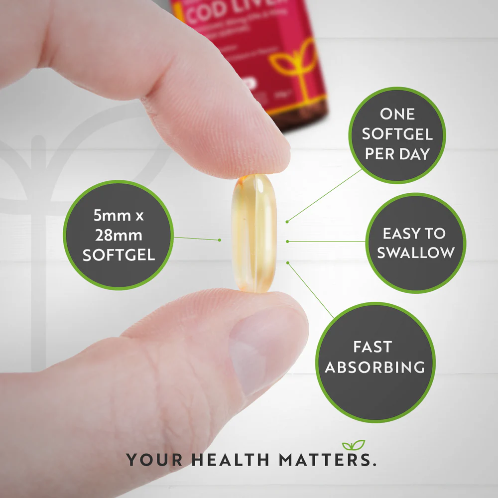 Cod liver oil 1000 mg – 365 softgels - Nutra Best Europe