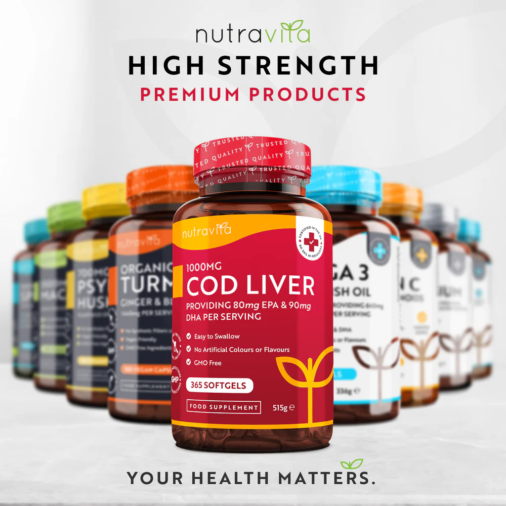 Cod liver oil 1000 mg – 365 softgels - Nutra Best Europe