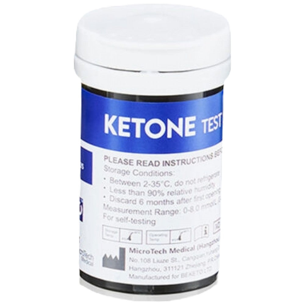 GluKeto Meter – Ketones Strip Tests - 50 pcs. - Nutra Best Europe