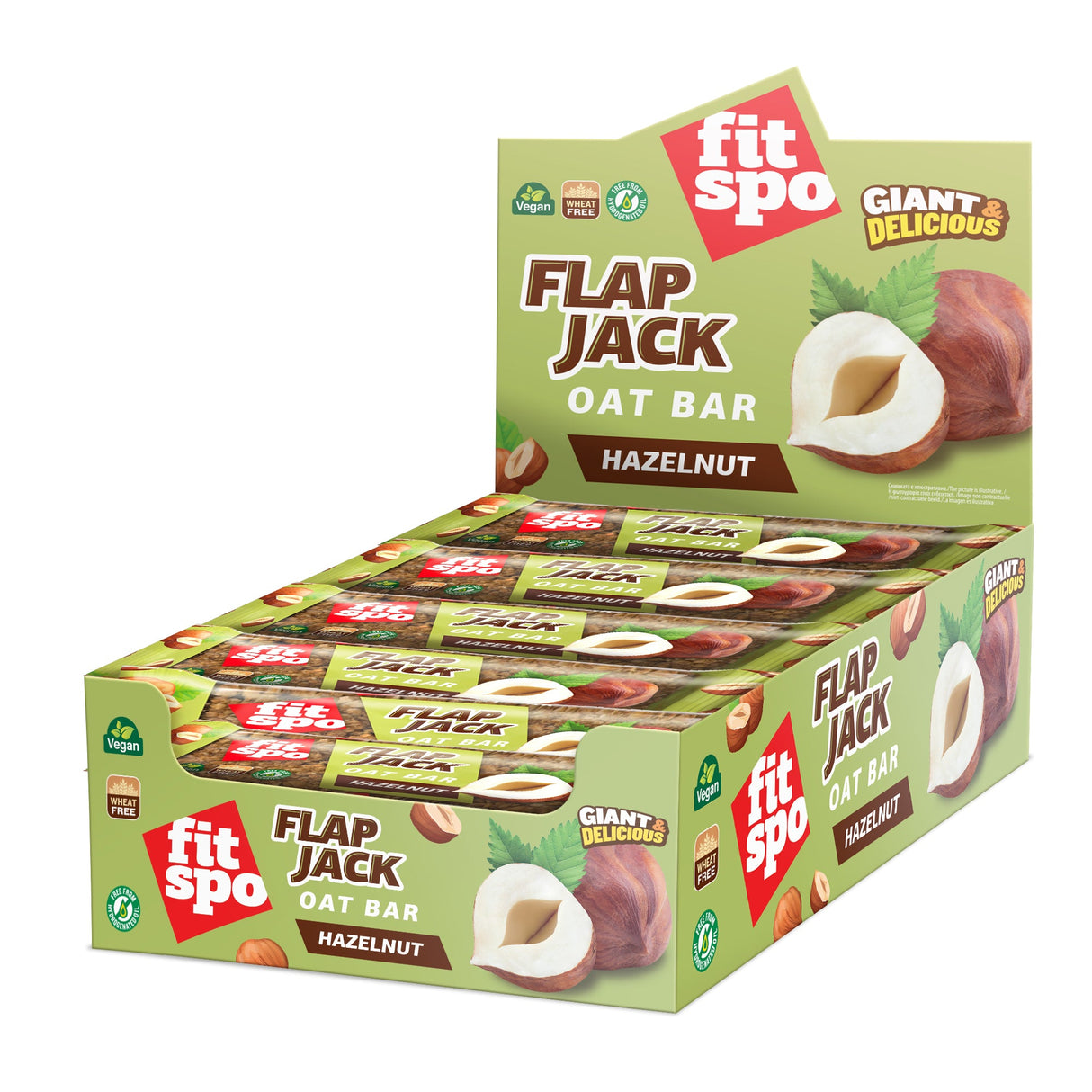 Flap Jack - Energy Oat Bar Hazelnuts - 12 x 80 grams - Nutra Best Europe