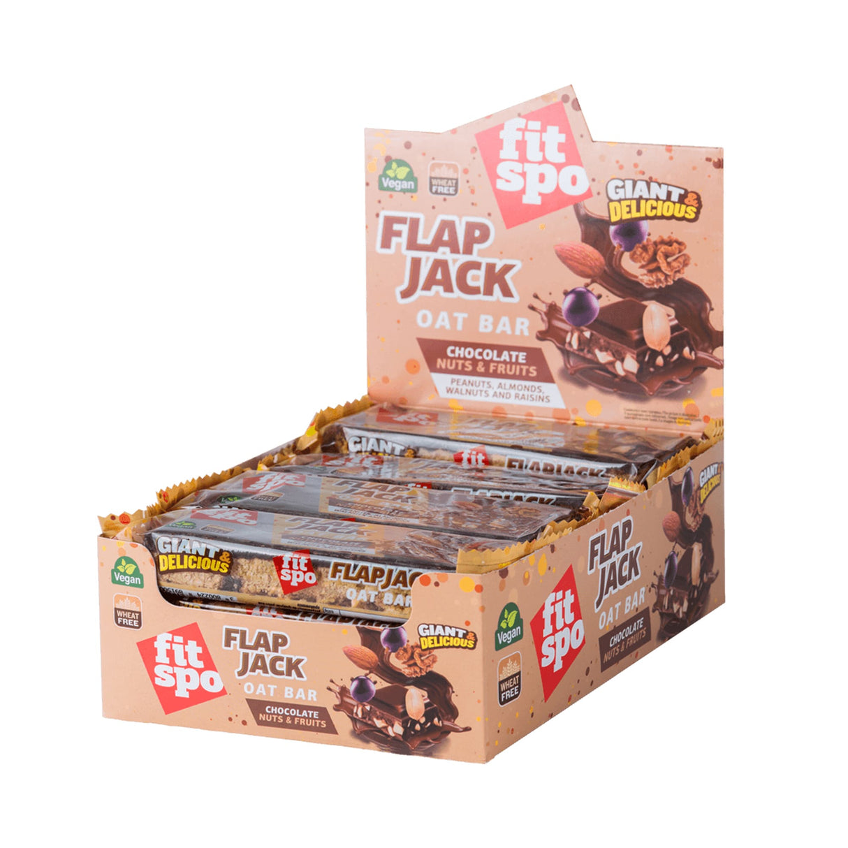 Flap Jack - Energy Oat Bar Nuts and Chocolate x 90 grams - Nutra Best Europe