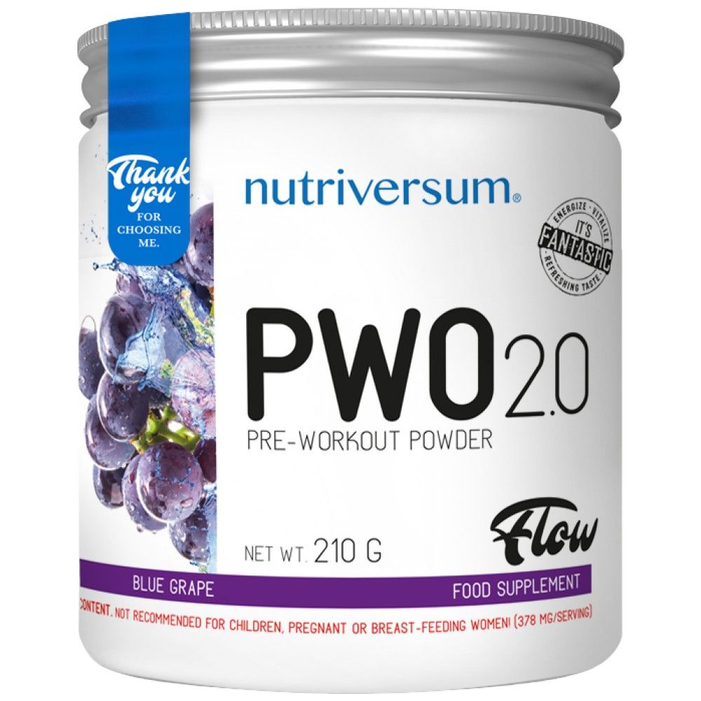 PWO 2.0 Flow | Pre-Workout Powder - 210 grams - Nutra Best Europe