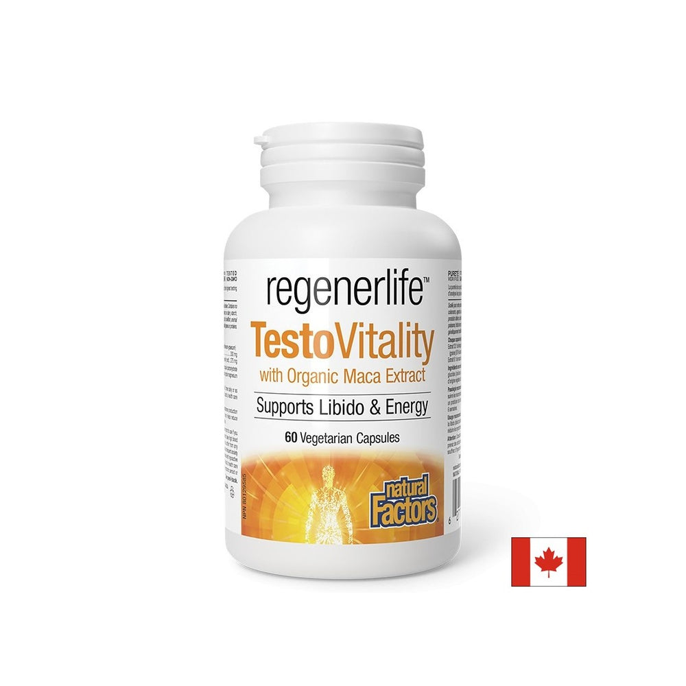 TestoVitality Regenerlife™ Men's Formula - Testosterone, Energy and Male Vitality, 60 Capsules - Nutra Best Europe