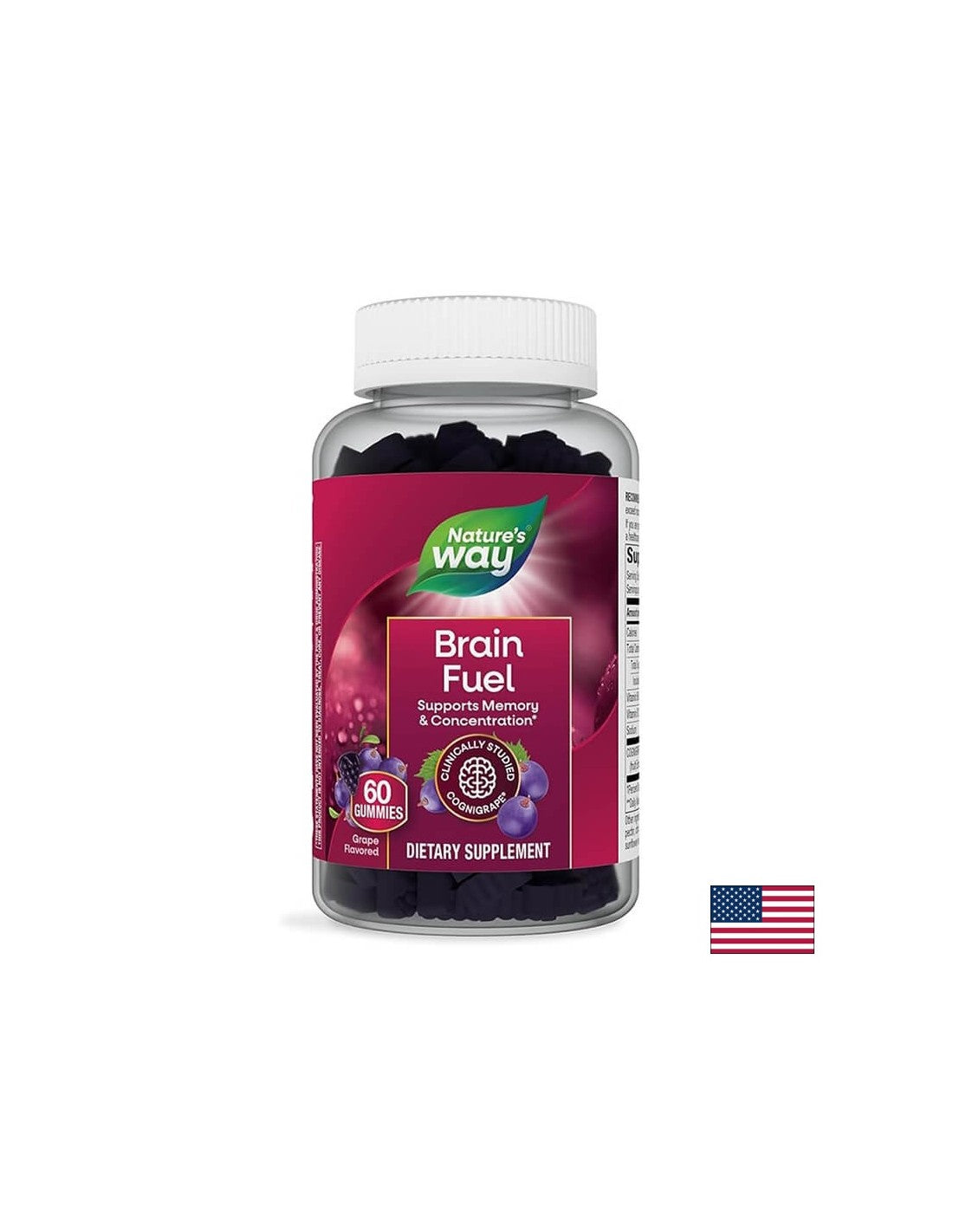 Formula for memory and concentration - Brain Fuel, 60 jelly tablets - Nutra Best Europe
