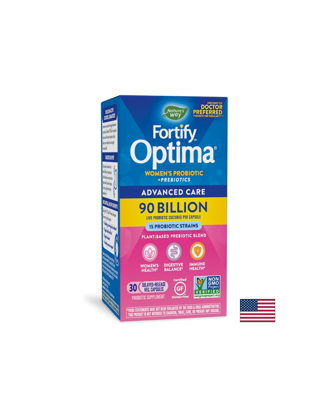 Fortify Optima Women`s 90 Billion Active Probiotics - 30 capsules - Nutra Best Europe