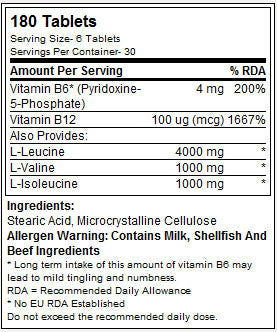 BCAA 6000 - 180 Tablets - Nutra Best Europe