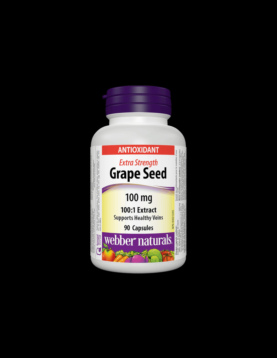 Grape Seed Extract 100:1/ Grape seed 100 mg x 90 capsules Webber Naturals - Nutra Best Europe