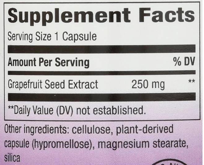 Grapefruit Seed 250 mg - 60 capsules - Nutra Best Europe