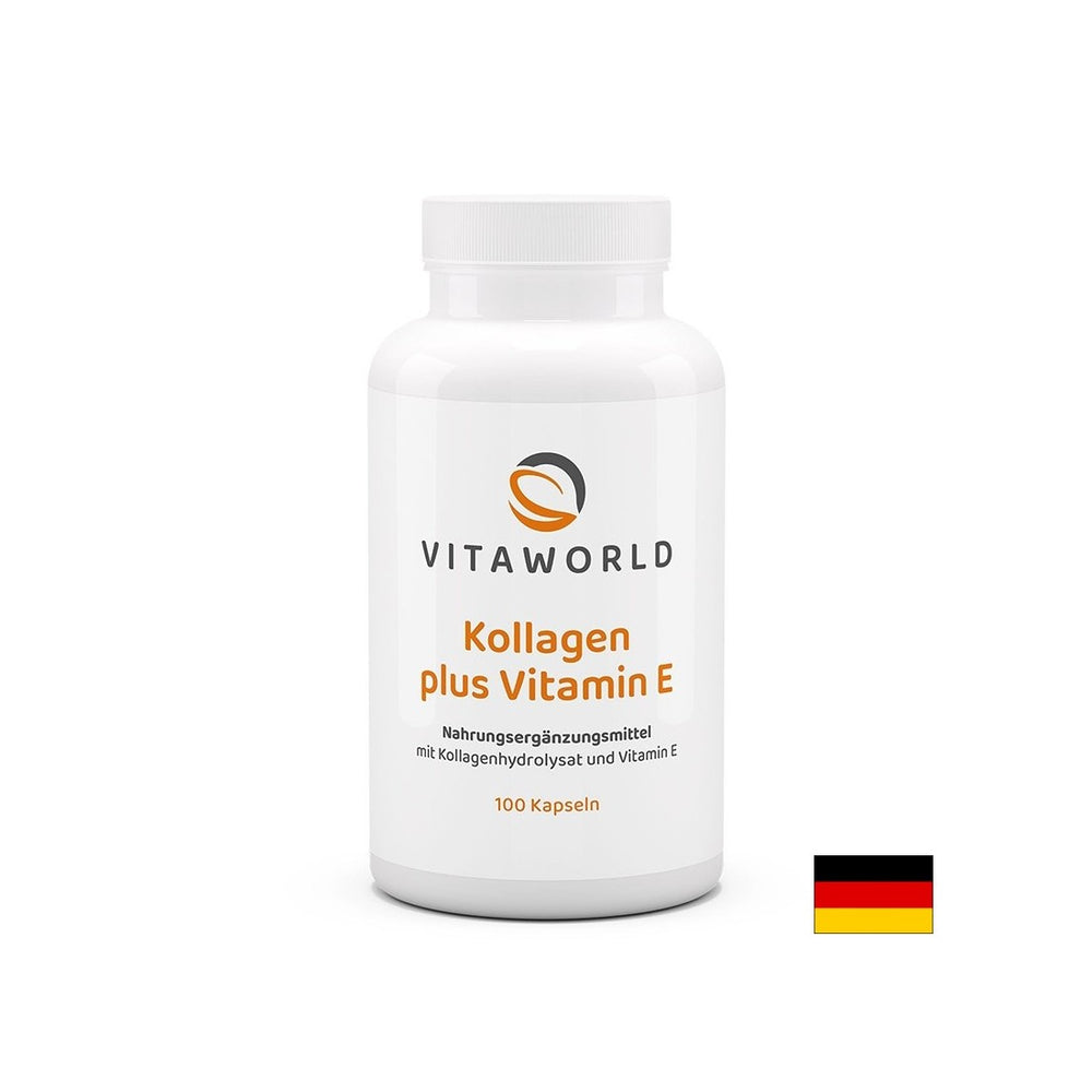 Hair, Skin and Joint Care - Collagen (Bovine) 500 mg + Vitamin E, 100 capsules - Nutra Best Europe