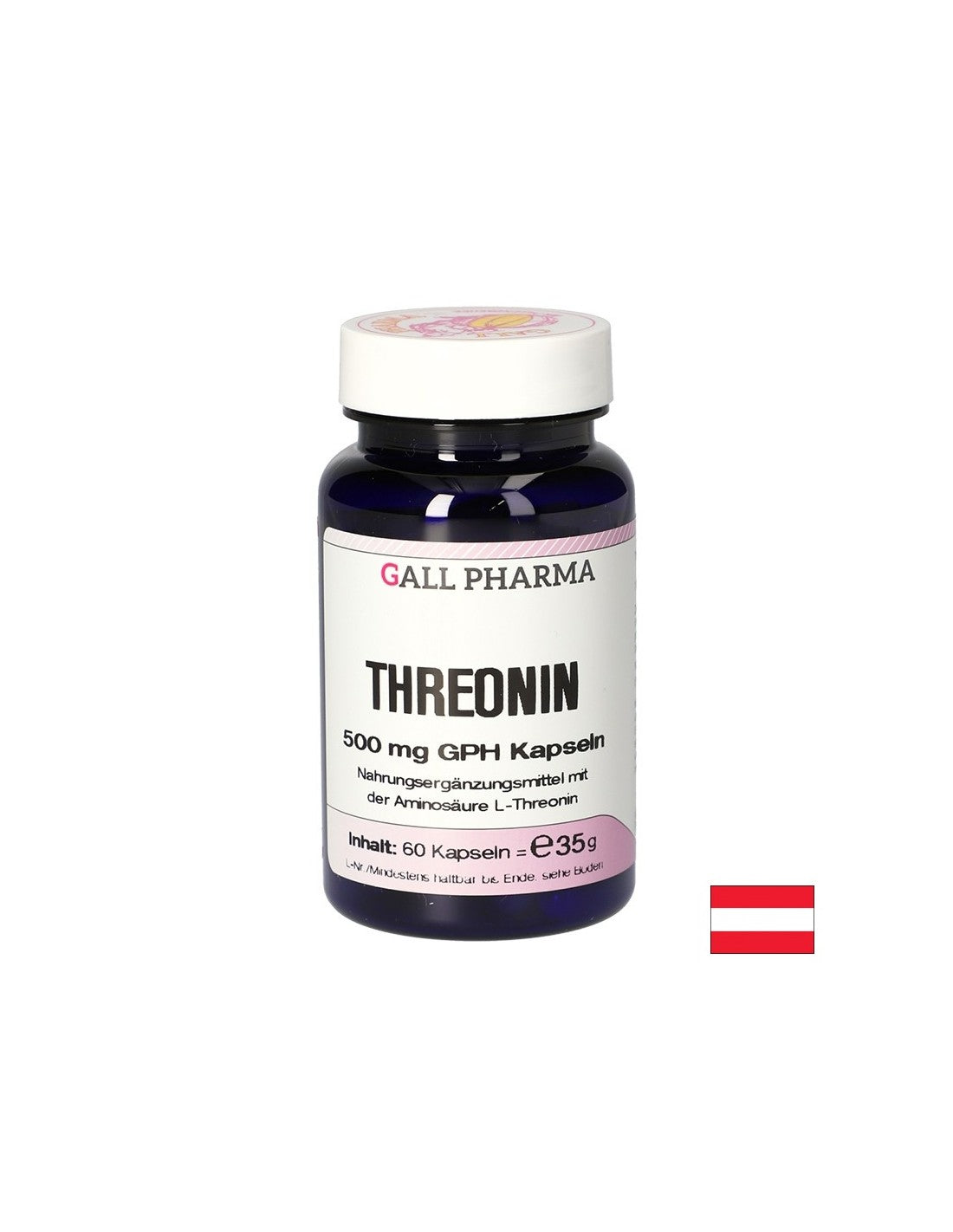 Bone and muscle care - L-Threonin (Threonin), 500 mg x 60 capsules - Nutra Best Europe