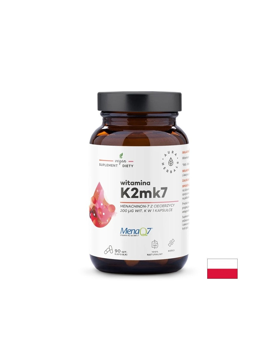Bone and heart care - Vitamin K2 (MK-7), 200 µg x 90 capsules - Nutra Best Europe