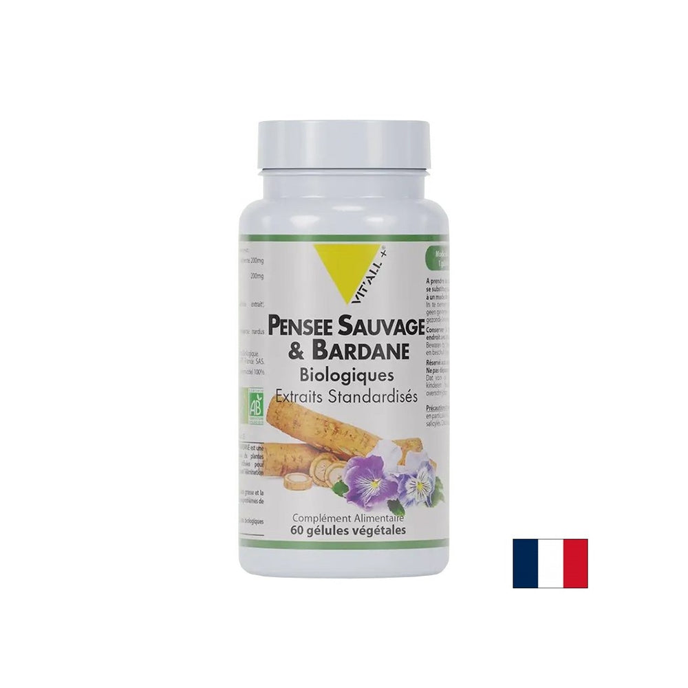 Skin care and detox - Wild pansy and burdock, ORGANIC, 60 capsules - Nutra Best Europe