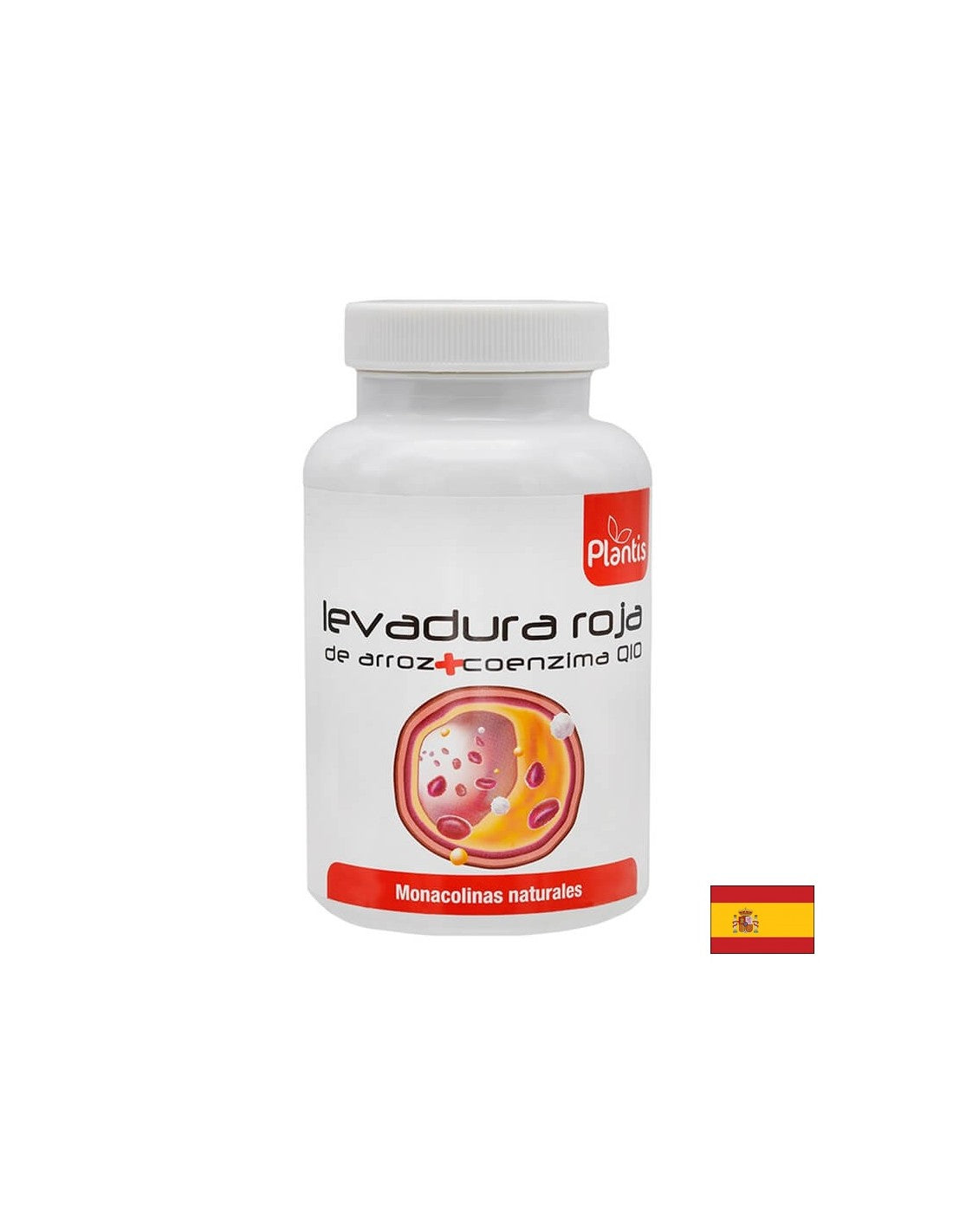 Red rice extract and coenzyme Q10 - Levadura roja Plantis® - cholesterol control and healthy heart, 120 capsules - Nutra Best Europe